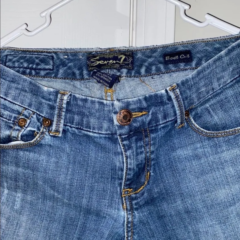 Seven7 Blue Boot Cut Jeans with Classic Denim Style